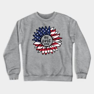 My First 4th Sunflower Crewneck Sweatshirt